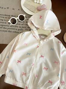SHEIN Baby Girl/Toddler 0-3 Years Lightweight Casual Hooded Jacket, Spring/Summer