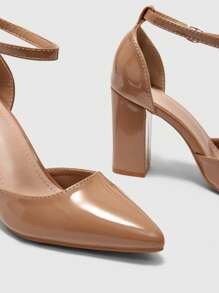 CUCCOO BIZCHIC CCUCCOO 杏色女士粗跟高跟鞋，适合婚礼 - 杏色 - 查看 7