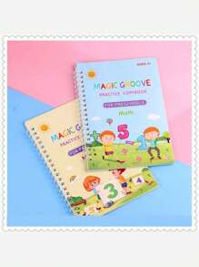 1 pieza, Libro de práctica de escritura, Ritmo en inglés, Libro de práctica mágica, Cuaderno, Literatura infantil, Aprendizaje, Números, Letras, Carta del alfabeto, Regalo de caligrafía, Escuela, Estudiante, Útiles escolares, Escuela infantil, Aprendizaje del inglés, Escritura en inglés