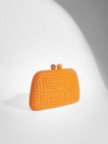SHEIN BAE Women's Fashion Elegant Plain Color Clutch Bag For Work
