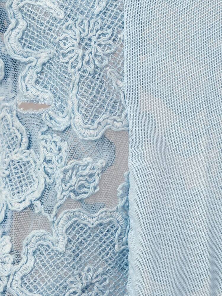 Floral Lace Resin Buttons Turn-Down Collar Long Sleeve Padded Shoulder Fitted Blazer Jacket, For New Year, Spring/Summer, Festival, Graduation