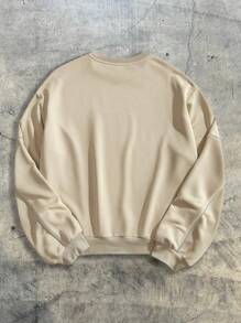 AXEPEAK 男士宽松圆领英文字母印花套头衫