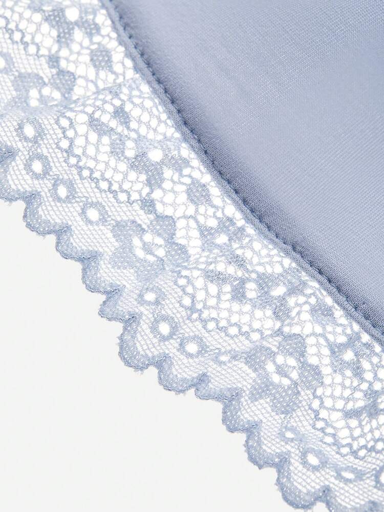 Soft Cotton Ruffle Lace Trim Button-Up Short Women Pajama Set