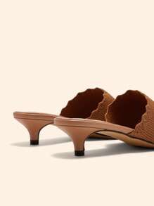 CUCCOO BASICS 尖头细高跟女式时尚凉鞋 - 棕色 - 查看 8