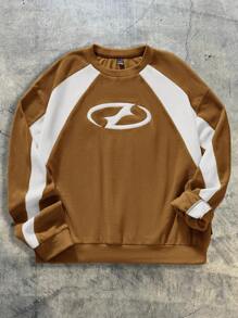 AXEPEAK 男式宽松针织长袖套头衫