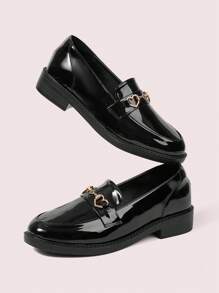 CUCCOO DOLLMOD Women's Classic Black All-Match Versatile Slip-On Loafers - Black - View 6