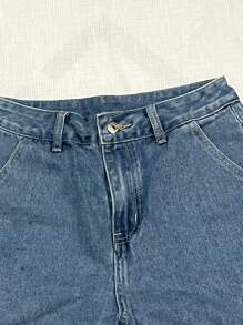 Attitoon 女士修身牛仔短裤、休闲短款牛仔裤、蓝色、骑行短裤、高腰泳衣、休闲、圣帕特里克节、女士演唱会/狂欢节/狂欢/乡村音乐会/纳什维尔/伊比沙岛、女士夏季/春季 - 藍色 - 查看 3