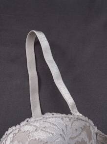 SHEIN 4件套女士浪漫蕾丝简约无缝无钢圈文胸 - 彩色 - 查看 3