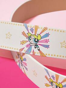 THE POWERPUFF GIRLS X SHEIN 1pc Women's Bubble Pattern Adjustable Belt, Fashion & Versatile - Multicolor - View 4