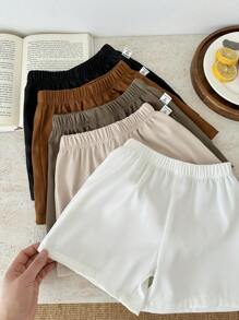 SHEIN Vintaside Kids 5pcs/Set Young Boy Candy-Colored All-Match Casual Shorts, Summer - Multicolor - View 1