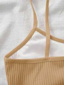 SHEIN 3pcs/Set Tween Girls' Minimalist Casual Padded Comfortable Underwear Bras