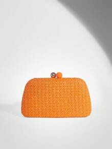 SHEIN BAE Women's Fashion Elegant Plain Color Clutch Bag For Work