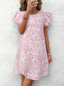 SHEIN LUNE 夏季上衣 女士夏季服装 女士沙滩装 度假连衣裙 夏威夷服装 女士粉色服装 女士仙女裙 女士短裙 - 藍白色 - 查看 5