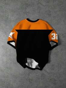 Camiseta gráfica de estilo minimalista casual y elegante para adolescentes varones, con nombre de ciudad de California, número 32, y patrones de estrella y llama, adecuada para el verano