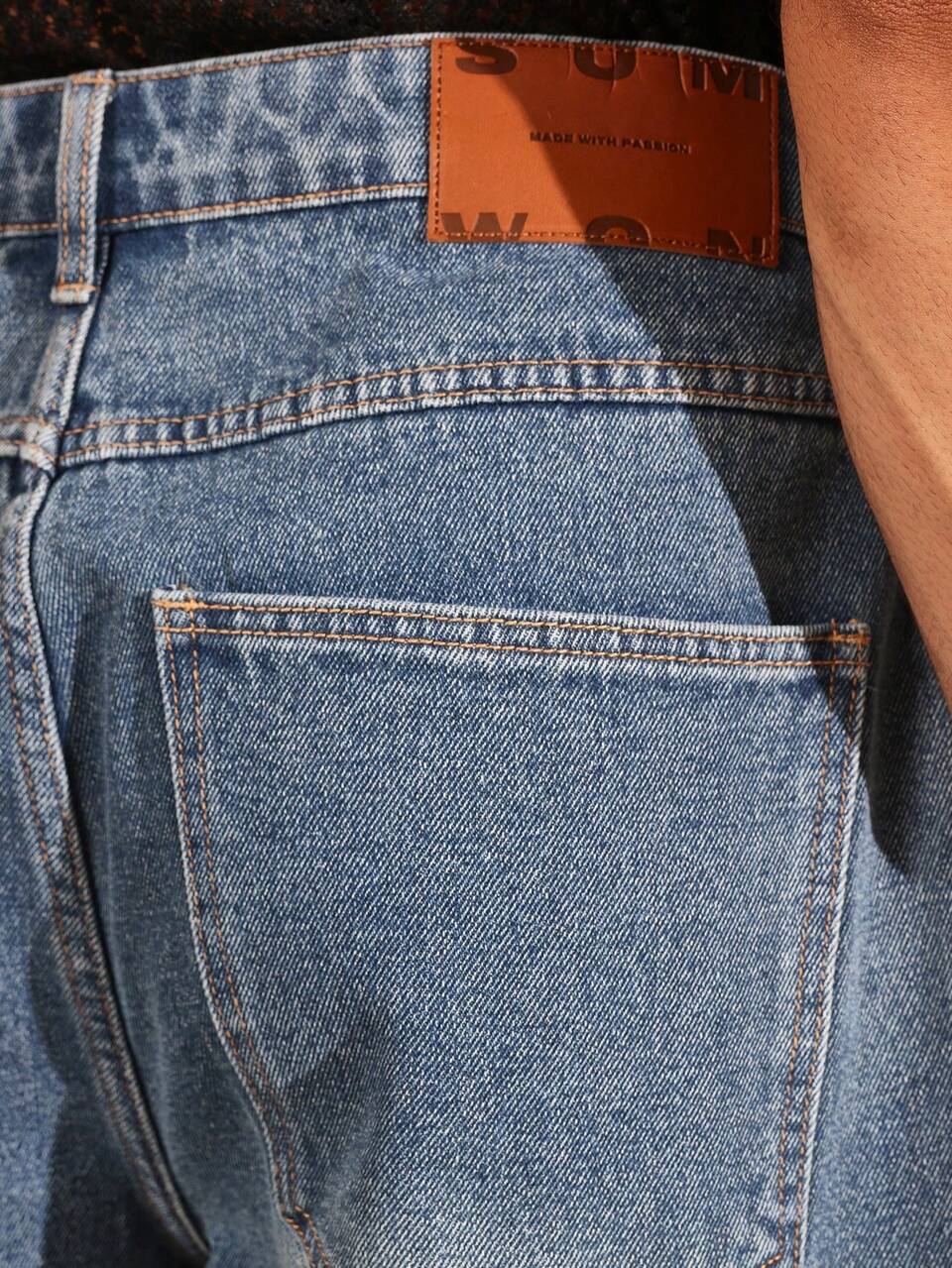 High Waisted Wide Leg Bermuda Denim Shorts