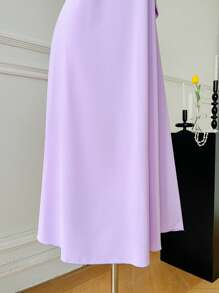 SHEIN Clasi Abito elegante da cerimonia con vita stretta, scollo a V, stile francese, nuova collezione primavera/estate 2025