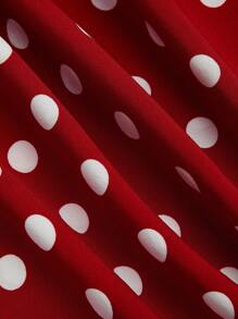 Sunspun 大码浪漫红色圆点连衣裙 - 彩色 - 查看 6