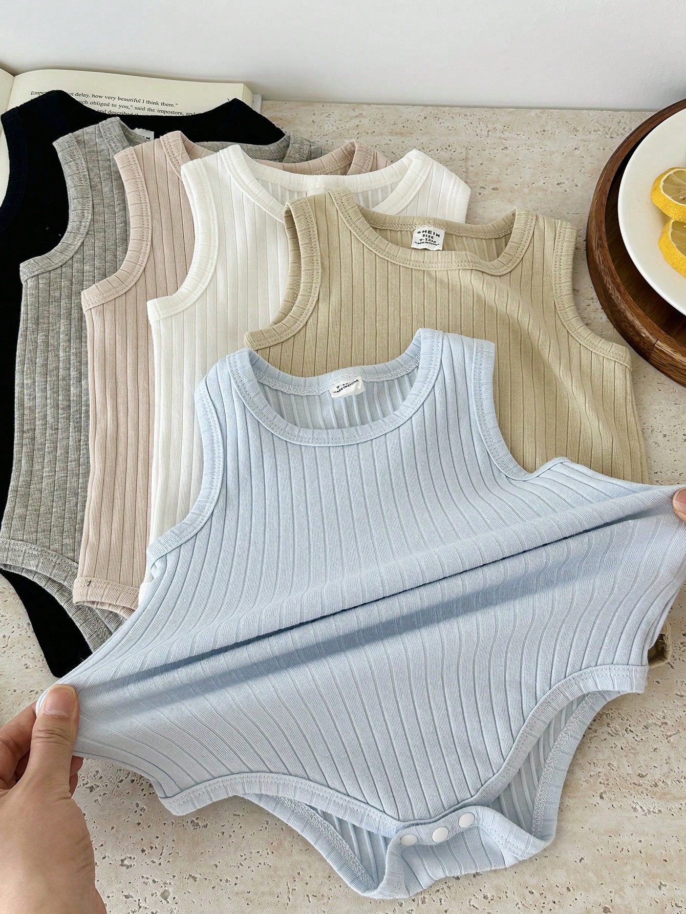 بدلة رضيع صيفية أكمام بلا أكمام، مجموعة من 6 قطع،...