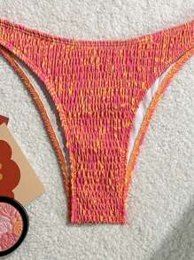 Swim Mod Women's Summer Spaghetti Strap Random Floral Print 2 Pieces Bikini Set, Tight Casual Vacation Swimsuit - Multicolor - View 3