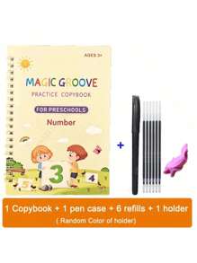 1 pieza, Libro de práctica de escritura, Ritmo en inglés, Libro de práctica mágica, Cuaderno, Literatura infantil, Aprendizaje, Números, Letras, Carta del alfabeto, Regalo de caligrafía, Escuela, Estudiante, Útiles escolares, Escuela infantil, Aprendizaje del inglés, Escritura en inglés