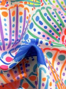 Swim Mod Summer 2 Pieces Outfit, Spaghetti Strap Random Floral Print Bikini Set, Beach Holiday Swimwear - Multicolor - View 4