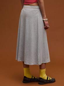 COUREZ Gonna midi in jersey a vita bassa, per look estivi da donna, gonna estiva casual per strada, stile Y2K in cotone vintage