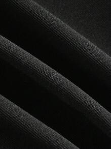 SHEIN Essnce 夏季时尚金属装饰镂空吊带背心 - 黑色 - 查看 7