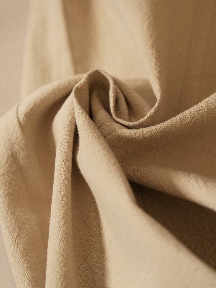 Fashion Modern City Linen Blend Side Split Detail Suit Pants For Women, Spring, Summer