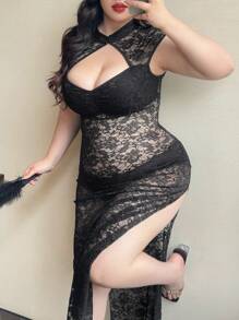 Vibekara Vestidos de fiesta talla grande - Negro - Ver 1