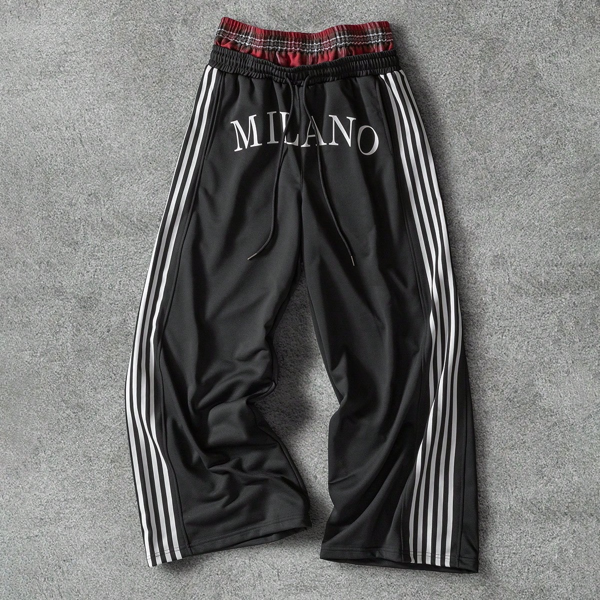 Pantalones largos informales con doble cinturilla estampada, de moda y apropiados para el verano para hombres