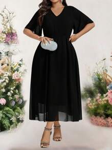 Bellastra 女士优雅蕾丝派对婚礼宾客礼服 - 黑色 - 查看 7