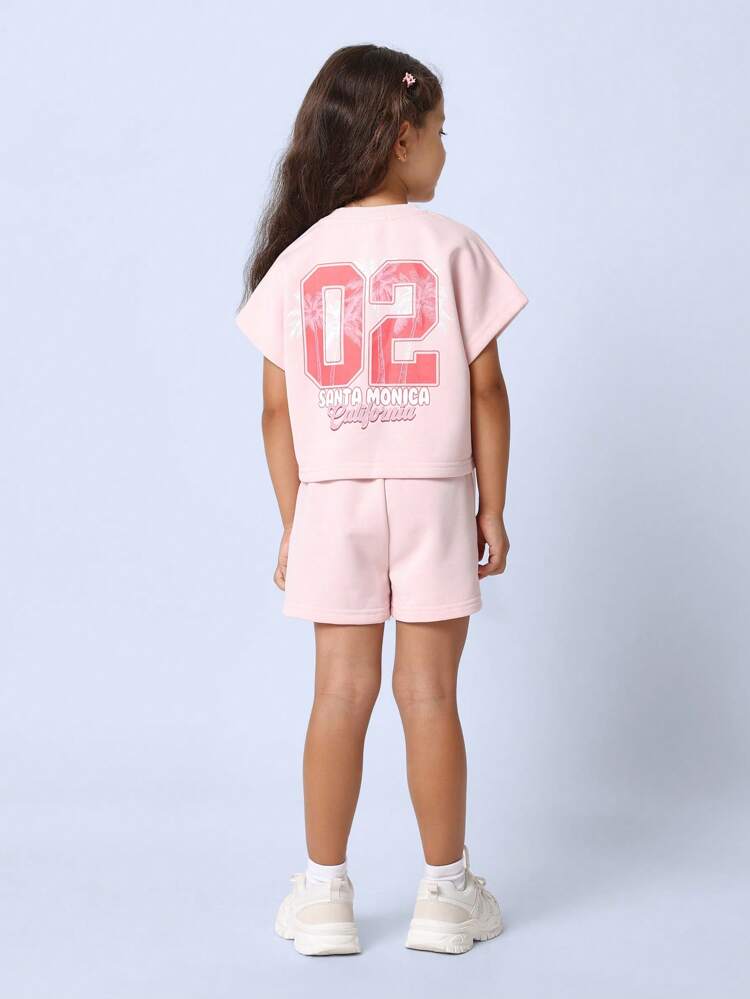 T-Shirt Co-Ords With Palm Tree Print Boxy Fit