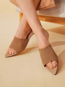 CUCCOO BASICS 尖头细高跟女式时尚凉鞋 - 棕色 - 查看 7