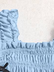 SHEIN Clasi Elegant 3D Bow Decor Camisole Top, Fashionable For Summer - Blue - View 5