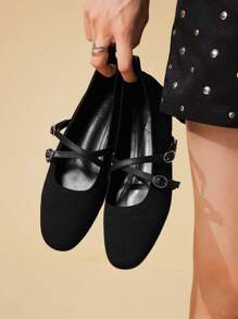 CUCCOO BASICS CUCCOO平底一脚蹬休闲鞋，简约实用多功能 - 黑色 - 查看 3