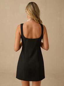 Enchnt Sukienka damska na ramiączkach spaghetti, modna na lato