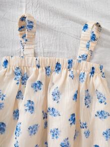 Travachic KIDS Babygirl Mommy&Me Loose Floral Print Camisole Summer Vacation Dress - Multicolor - View 5