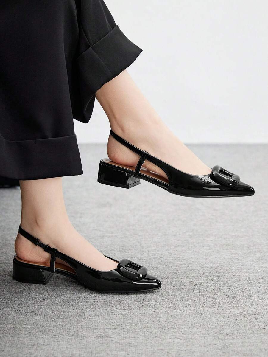 CUCCOO BIZCHIC 女士夏季休闲百搭平底一脚蹬乐福鞋 - 黑色 - 查看 1