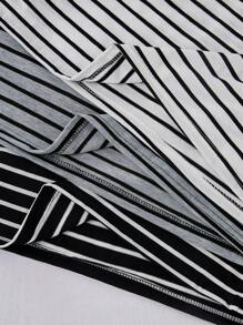 SHEIN 3 件男士无袖条纹背心，夏季休闲背心套装 - 彩色 - 查看 4