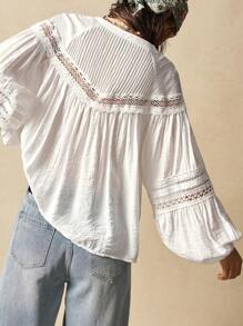 Bohemela Solid Color Woven Loose Fit Women Shirt