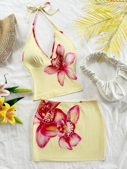 SHEIN x Eduarda Gutierrez Soleia Women Two Pieces Outfits For Daily Wear Women Short Dresses Summer