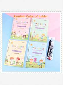 1 pieza, Libro de práctica de escritura, Ritmo en inglés, Libro de práctica mágica, Cuaderno, Literatura infantil, Aprendizaje, Números, Letras, Carta del alfabeto, Regalo de caligrafía, Escuela, Estudiante, Útiles escolares, Escuela infantil, Aprendizaje del inglés, Escritura en inglés