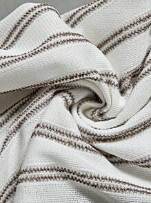 Wildy Women's Casual Resort Striped Print Elastic Waist Loose Palazzo Pants