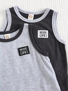 Cozy Pixies 4-Piece Baby Boy Embellished Striped Knit Soft Round Neck Sleeveless Pullover Top And Elastic Waist Shorts Set - Multicolor - View 6