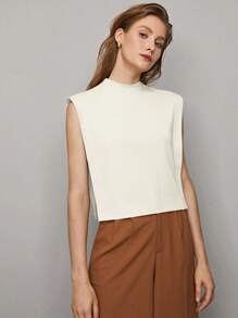 MOTF PREMIUM SOLID ZIPPER BACK TANK TOP