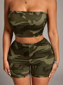 SHEIN SXY Tuta da donna a due pezzi per uso quotidiano