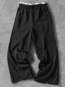 Manfinity EMRG 男士印花抽绳腰休闲裤，适合夏季街头服饰