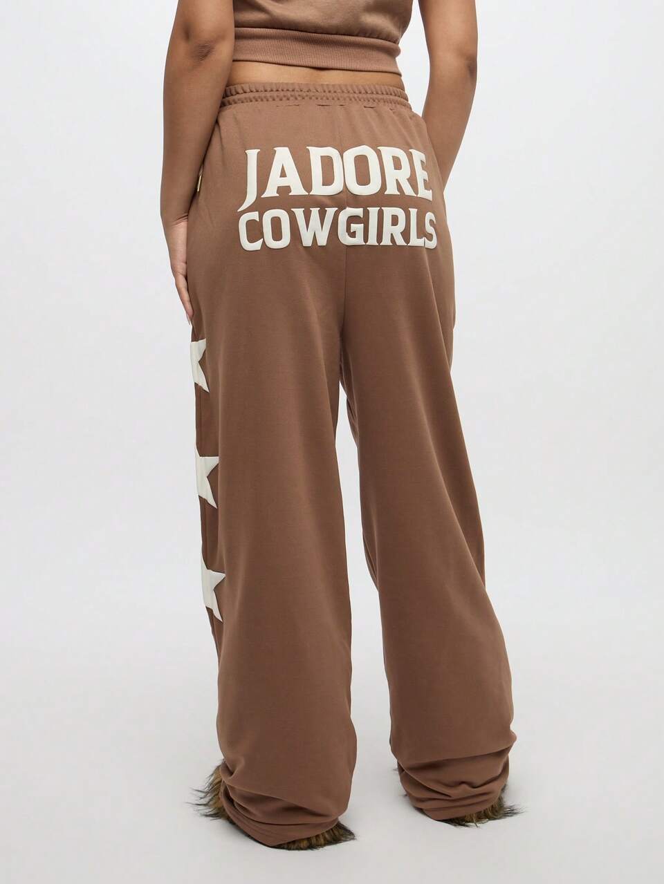 SUMWON WOMEN スタープリントグラフィックカジュアルリラックスフィットスウェットパンツ