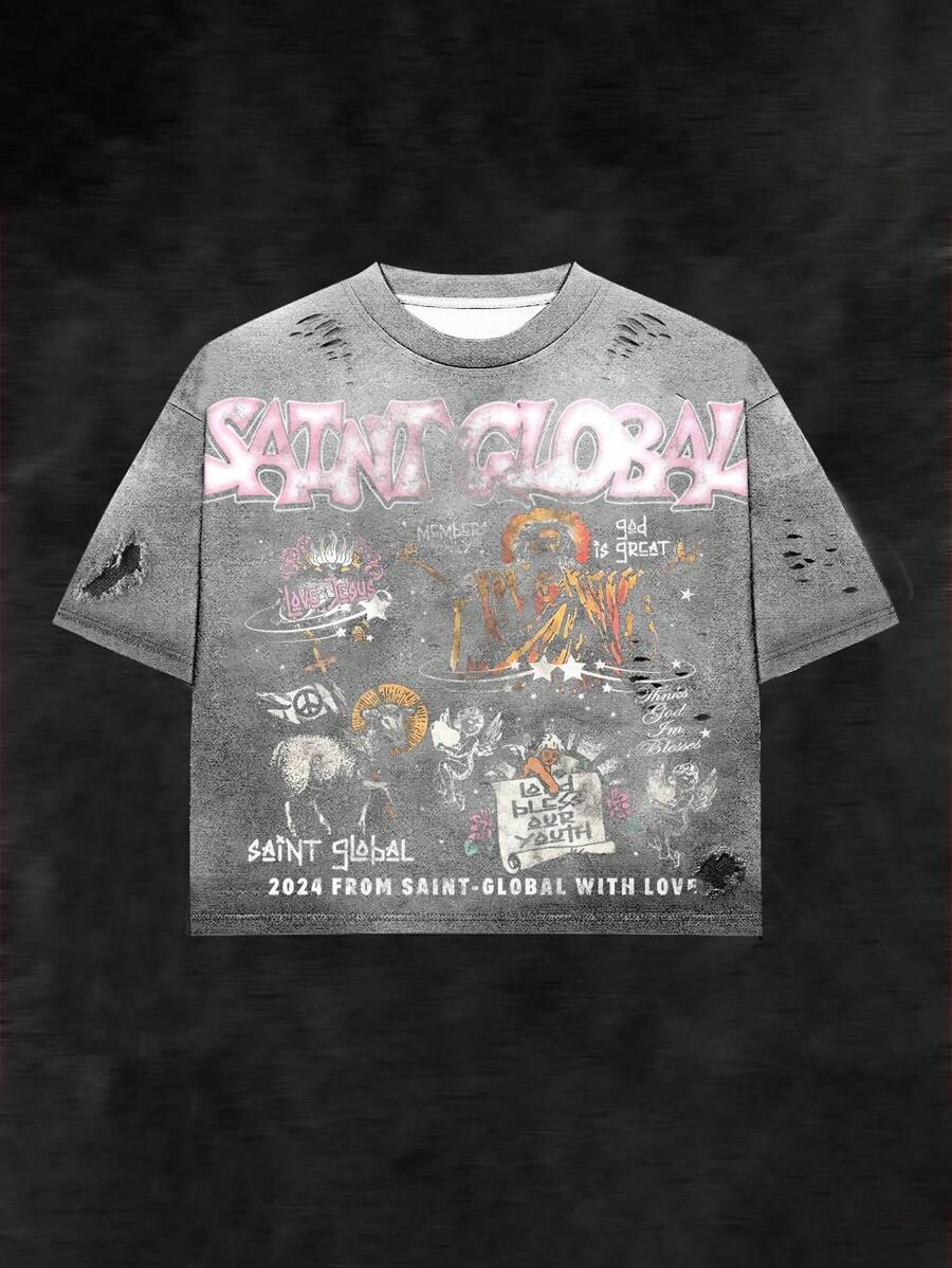 Manfinity Dauomo Jesus Faith Unisex Round Neck Short Sleeve T-Shirt, Summer