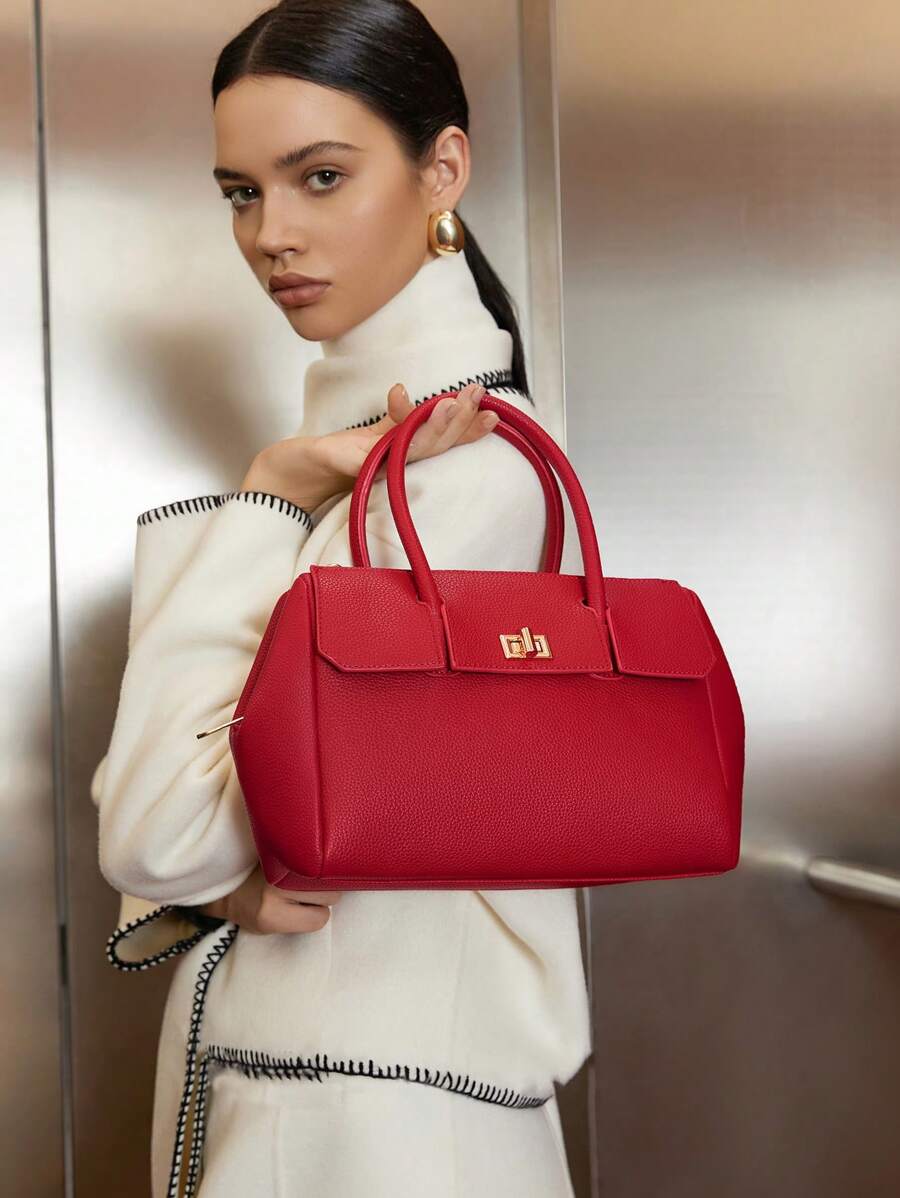 SHECARRY Women Casual Large Capacity Tote Handbag Valentines - Red - View 1